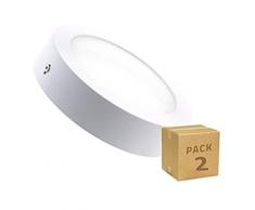 Led Atomant - Plafoniera LED rotonda 12 W, superficie bianca fredda 6500 K, diametro 170 mm, confezione da 2