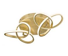 WOFI - Lampada da soffitto per interni, in plastica, 26 W, colore: Oro