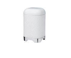 KitchenCraft LOVCANWHT Contenitore per Alimenti con Motivo Geometrico Esagonale, Bianco Ghiaccio