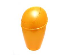 Outlook Design CAIO Pattumiera, Cestino in ABS per Raccolta Differenziata Carta e Plastica, Coperchio Basculante, Arancio