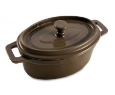 Baumalu 388056 - Cocotte Ovale con Coperchio, 12,5 cm, Colore: Grigio Talpa