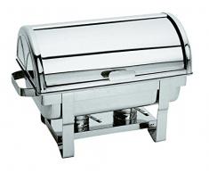 Pentole Agnelli COIX3177RS35 Linea Buffet Chafing Dish con mezzo Coperchio rotante, 64 x 35 cm