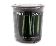 Village Candle Black Bamboo Candela Votiva, Cera, Nero, 4.7x5.2x5.3 cm