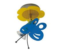Naeve Leuchten 114861 - Lampada da soffitto per bambiniFarfalla, in metallo, inclusa 1 lampadina GU10 / 50W / 230V / 50Hz, d: 12 cm, a: 14 cm, l: 13 cm, colore: Multicolore