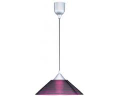Trio Leuchten Trio 301400192 Lampada a Sospensione con Paraluce in Vetro Traslucido, Viola 60 W
