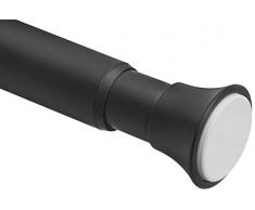 AmazonBasics Bastone per tenda da doccia e da porta, lunghezza regolabile, Nero, 36-54