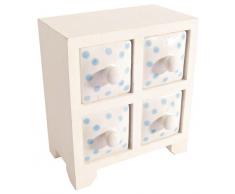 Ian Snow - Cassettiera in Ceramica a Pois Blu