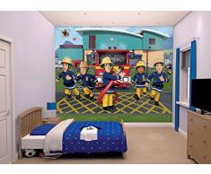 Walltastic Sam Il Pompiere Carta da Parati Murale, Multicolore, 52.5x7x18 cm