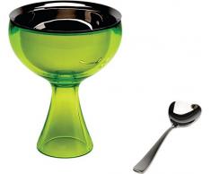 Alessi AMMI01S GB Big Love Coppa, Cucchiaino da Gelato, Acciaio Inossidabile 18/10/PMMA, Green Bud