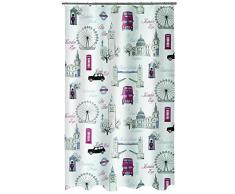 Spirella 10.17898 - Tenda da doccia, in PEVA, motivo; Westminster, 180 x 200 cm, colore: sabbia/rosso