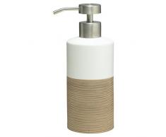 Sealskin Doppio Distributore di Sapone, Porcellana, Sabbia, 6.7 x 8.5 x 18 cm