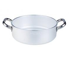 Pentole Agnelli ALMR110645 Linea Alluminio Professionale 5 mm, Casseruola Cilindrica Bassa Radiante, 32 L