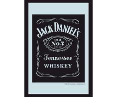Empire 537669 Jack Daniels Whiskey Logo - Quadro su vetro stampato con cornice in plastica effetto legno - Misura 20 x 30 cm