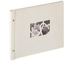 Walther - Album fotografico con rilegatura a vite Sinfonia Friends, Heart creme, 38 x 31 cm