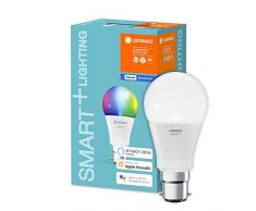 Ledvance Smart Lampadina LED, 4 pezzi, Goccia, B22D, 60 W Equivalenti, Luce Colorata RGBW