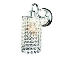 Light Prestige Bright Star Lampade a candela da parete, Vetro, E27, 60Â W, Trasparente, 17Â x 20Â x 25.6Â cm