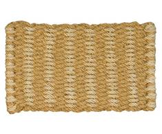 Jute & Co. Zerbino in Corda di Cocco Naturale e Juta Intrecciato, 45 x 75 cm, Beige