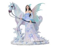 Nemesis Now - Statuetta Nene Thomas con Ali Invernali, 36 cm, Colore: Bianco