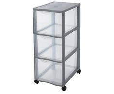 Sundis Rotho 1447600096 Cassettiera a torre con ruote Orgamix Tower 3 cassetti