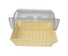 Garcia de Pou Cesta Simile Vimini con Cupola 36X33,5X27,5 Cm Beige Pp - 1 unitÃ 