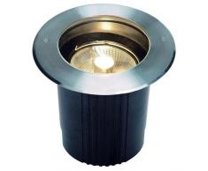 SLV, Faro da incasso a pavimento, forma circolare, in acciaio Inox, GU10
