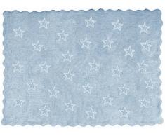 Aratextil Paris Tappeto per Bambini, Cotone, Celeste, 120 x 160 cm