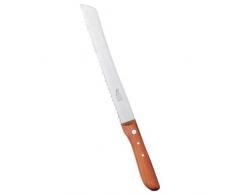 Unbekannt Coltello da Pane 22,5 cm, Lama ondulata, Ciliegia, Acciaio, Marrone, 34.5 x 2 x 2 cm