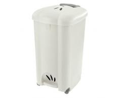 Tontarelli Pattumiera Carolina, Bianco, 50 lt, Taglia Unica