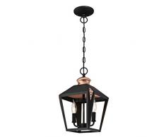 Westinghouse 6328440 Lampada a Sospensione per Interni a Due Luci, Nero