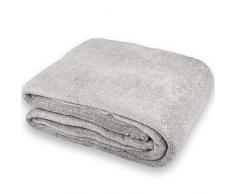 CelinaTex Coperta con Maniche Rivestimento per Piedi, Plaid in Pile Soffice Microfibra, Calgary, Poliestere, Grigio/Bianco, 170x200