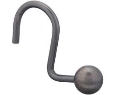 AmazonBasics - Ganci a S per tenda da doccia, in bronzo lucidato ad olio, 9 UnitÃ 