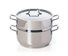 Excelsa Cooking Light Plus Vaporiera 2 Ripiani, Alluminio pressofuso, Argento