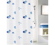 Kleine Wolke Miami - Tenda per doccia, 100% poliestere, 240 x 180 cm, colore: Blu