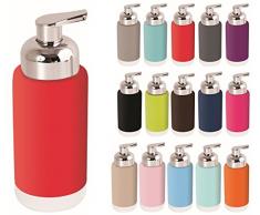 MSV - Distributore di Sapone Moderno 20 x 6,5 x 6,5 cm. Rosso