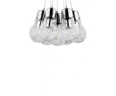 Ideal Lux Luce Max SP7 Lampada a Sospensione E27, Metallo, 48 x 120 cm