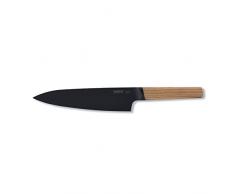Berghoff 3900011Â Ron Coltello da Chef Acciaio Cromato Nero/Legno 19Â Cm