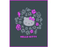 CTI 040867 - Coperta in Pile Hello Kitty, Motivo: Rose, 110 x 140 cm