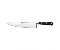 Arcos Serie Riviera - Coltello da Chef Coltello da Cucina - Acciaio Inossidabile Forgiato Nitrum 200 mm - Manico Polioxymetilene (Pom) Colore Nero