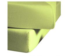 Fleuresse Jenny C L-001115-7041-0600 Lenzuolo ad Angoli Elasticizzati in Jersey 200x200 cm Colore: Verde Mela