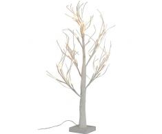 Unbekannt Regali di Natale Albero LED Glitter di 60Â cm, Plastica, Bianco, 11Â x 11Â x 60Â cm
