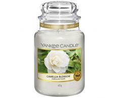 Yankee Candle Camellia Blossom Candela Profumata in Giara Grande, Durata Fino A 150 Ore, Collezione Garden Hideaway, Bianco (Fiore di Camelia)