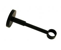 Gardinia 31028 Supporto per Tende, Metallo, Nero, 12x12x0.1 cm