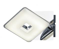 Trio Leuchten Trio 875810106 Ponzio Lampada LED da Parete, Cromato, in Acrilico Bianco, 11x11 cm