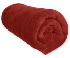 Soleil docre Plaid in Pile Microfibra 110 x 160 cm Rosso