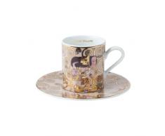 Goebel 66515693 - Tazzina da caffÃ¨ Gustav Klimt con piattino Lattesa