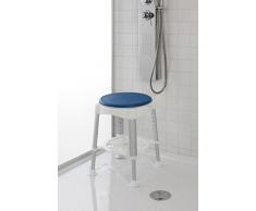 FERIDRAS Comfort Sgabello Girevole, Bianco, 12x42x37 cm