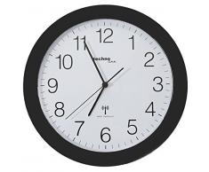Technoline WT 8000 Schwarz Orologio da Parete Radio, Nero, 30x3x30 cm