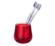 Wenko Vaso de dientes Monaco Rojo, Rosso