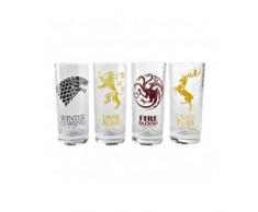 Game of Thrones Bicchieri Vetro, Multicolore, One Size