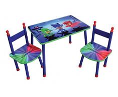 FUN HOUSE pyjamasques Tavolo con 2 sedie per Bambini, MDF/Metallo, 60 x 40 x 44 cm